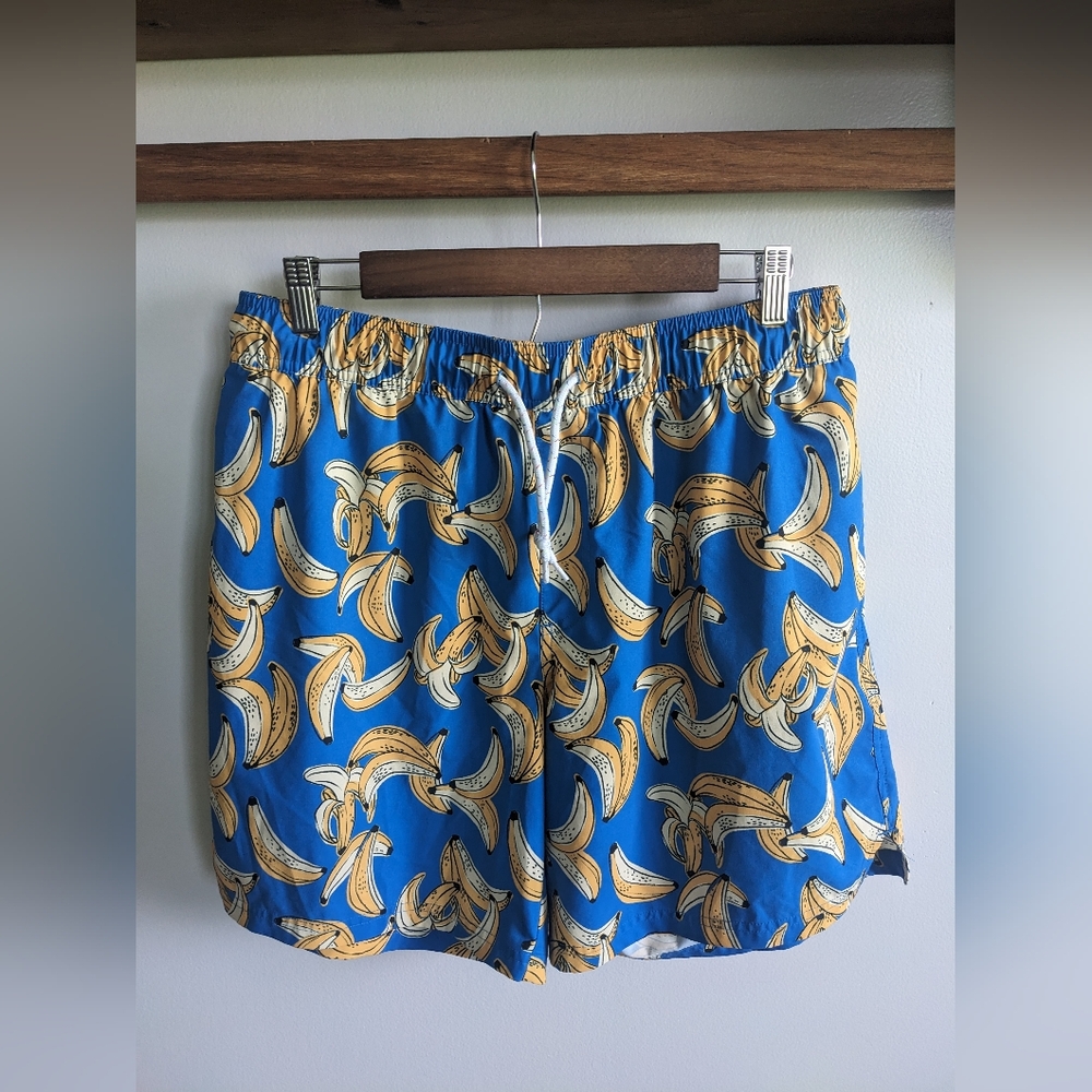 Public Opinion Bright Men's Banana Swim Shorts Attention Grabber Size XL